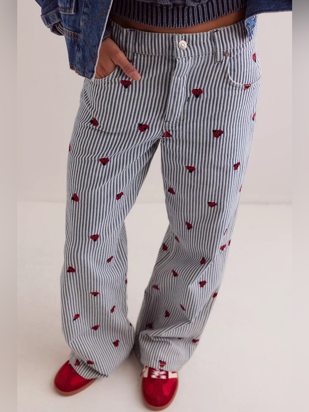 Free people We The Free Bugged Out Straight-Leg Jeans ladybug
